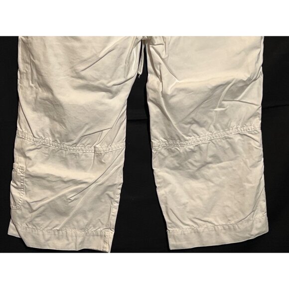J. Crew White Chino Capri Pants Size 4 Casual Womens Fit With Pockets & Drawstri - Picture 6 of 11